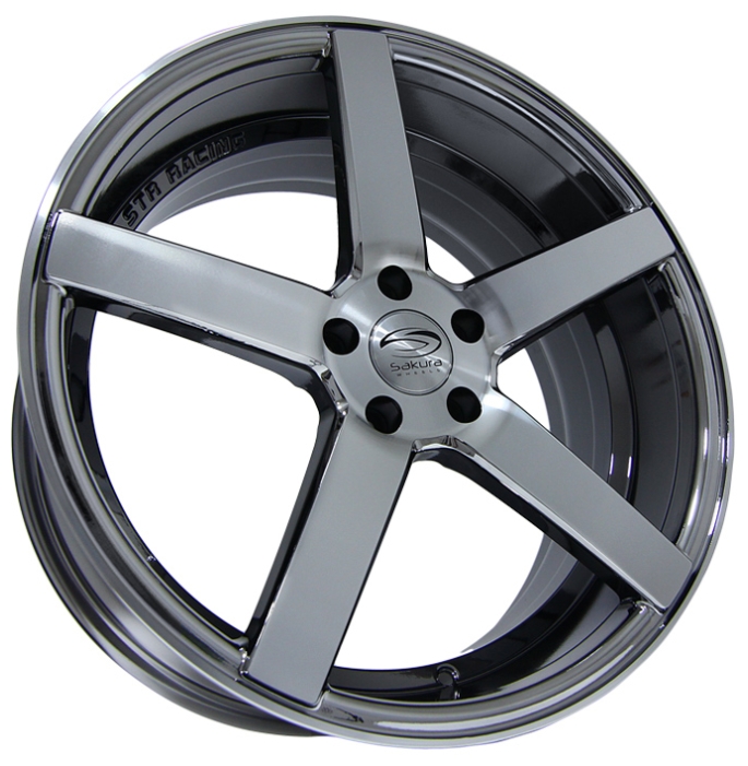 купить Sakura Wheels 4.3 D73.1 ET38 Темный хром с полировкой